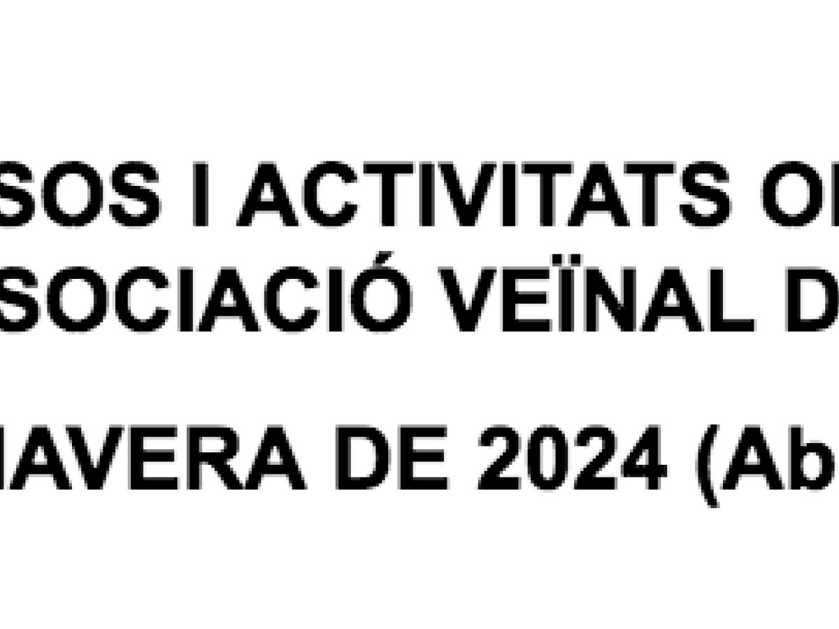 CURSOS PRIMAVERA DE 2024 